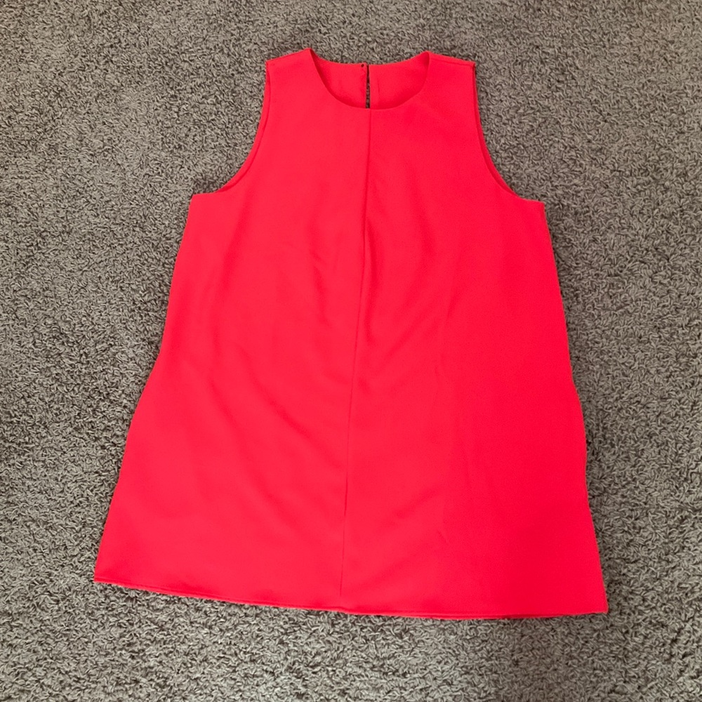 NWOT~1960’s Inspired Orange Mod Sleeveless Mini Shift Dress—Pockets, Groovy! 🍊